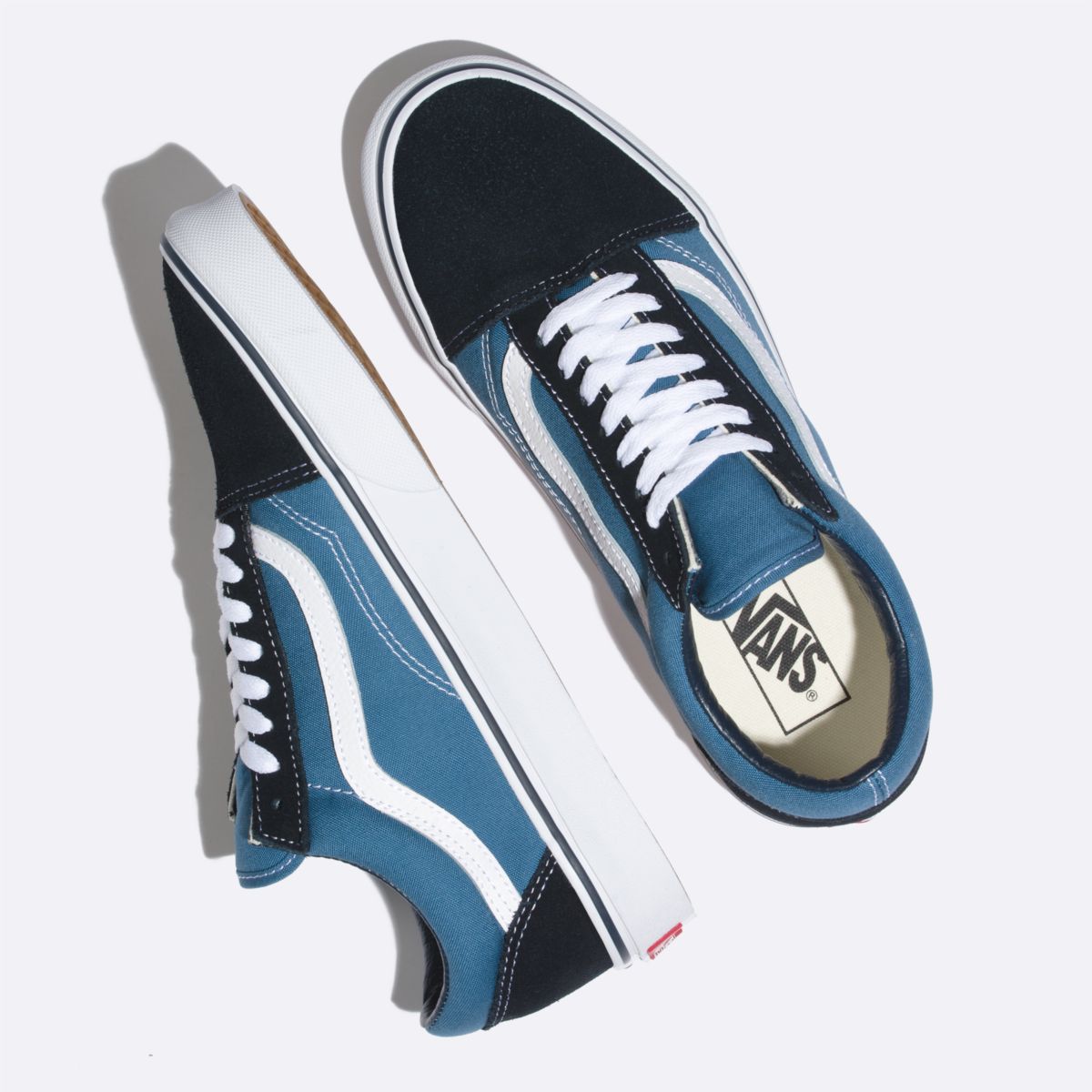 Zapatos vans clearance azul marino blancas